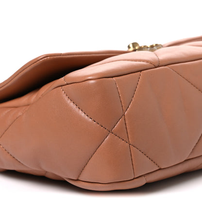 Chanel Lambskin Quilted Medium Chanel 19 Flap Brown 8 of 9