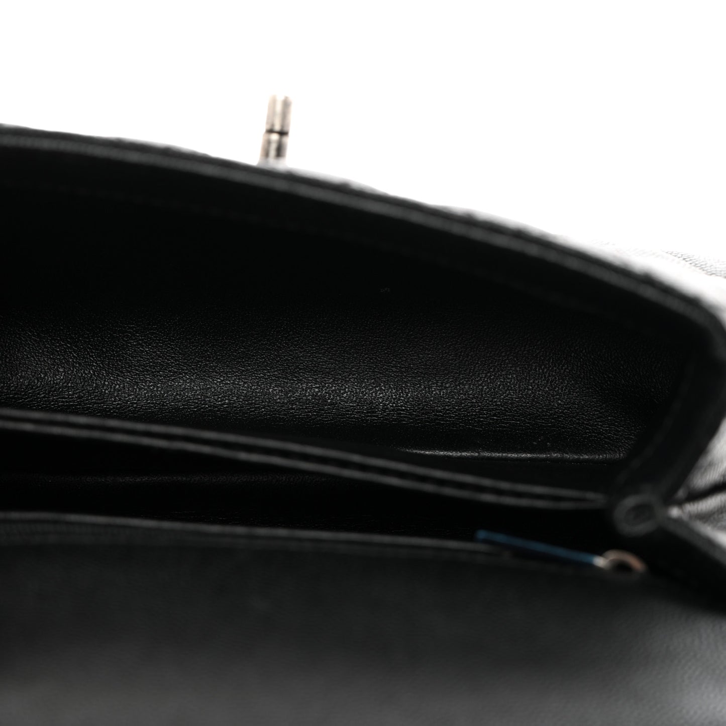 Caviar Lizard Quilted Mini Coco Handle Flap Black