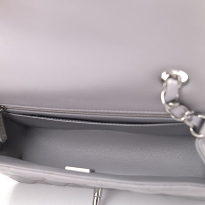 Chanel Lambskin Quilted Mini Rectangular Flap Grey 4 of 4