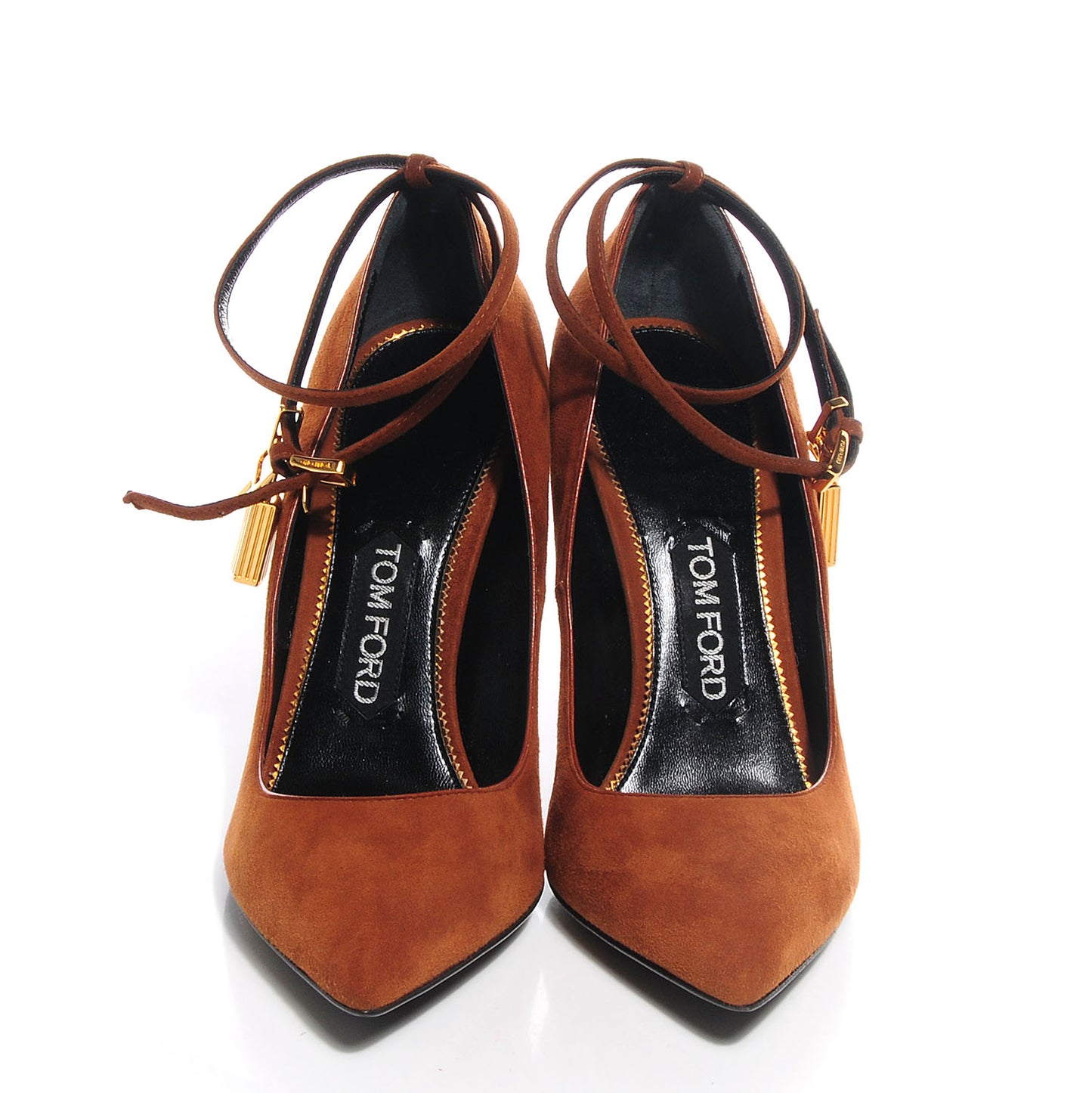 Suede Ankle-Lock Pumps Caramel 37.5