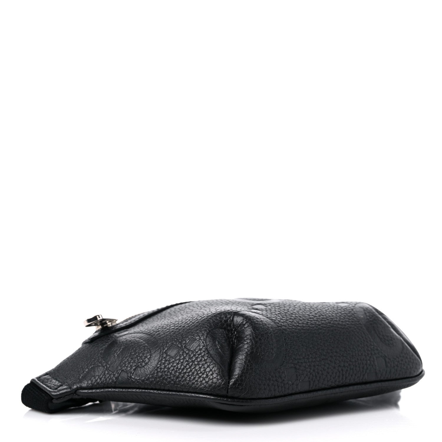 Gucci Piuma Calfskin Jumbo GG Embossed Small Belt Bag Black 4 of 9