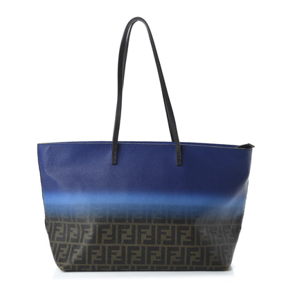 Fendi Ombre Zucca Spalmati Medium Roll Tote Tobacco Turquoise 1 of 8