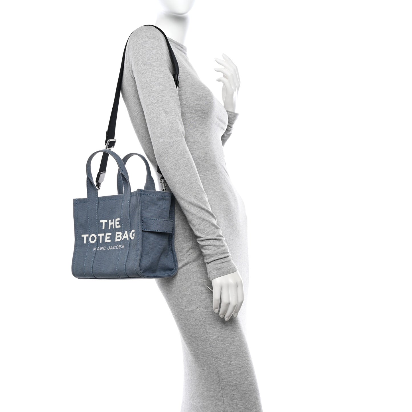 Cotton Canvas Mini The Tote Bag Blue Shadow