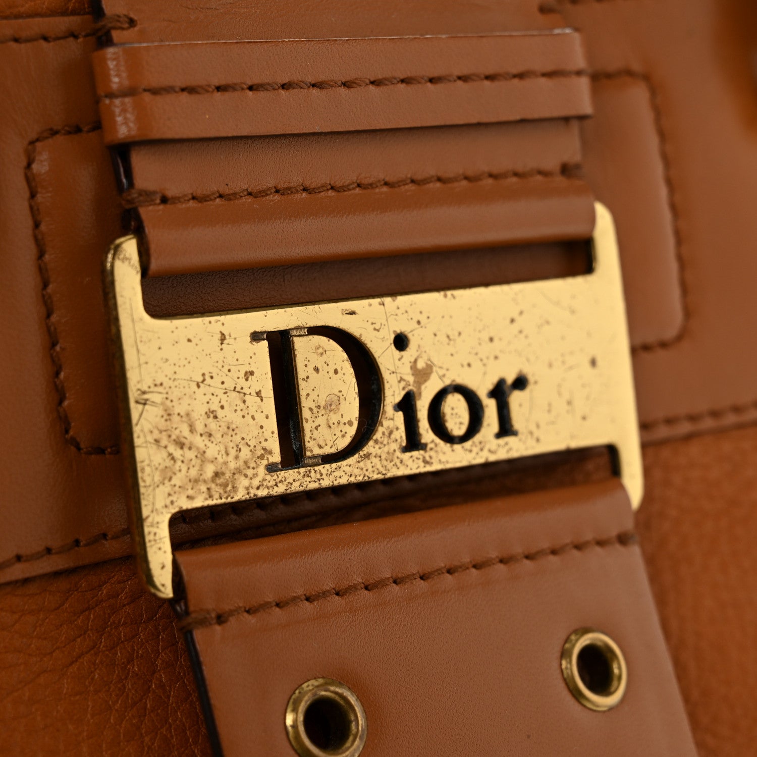 Christian Dior Grained Calfskin Street Chic Top Handle Bag Brown 8 of 16