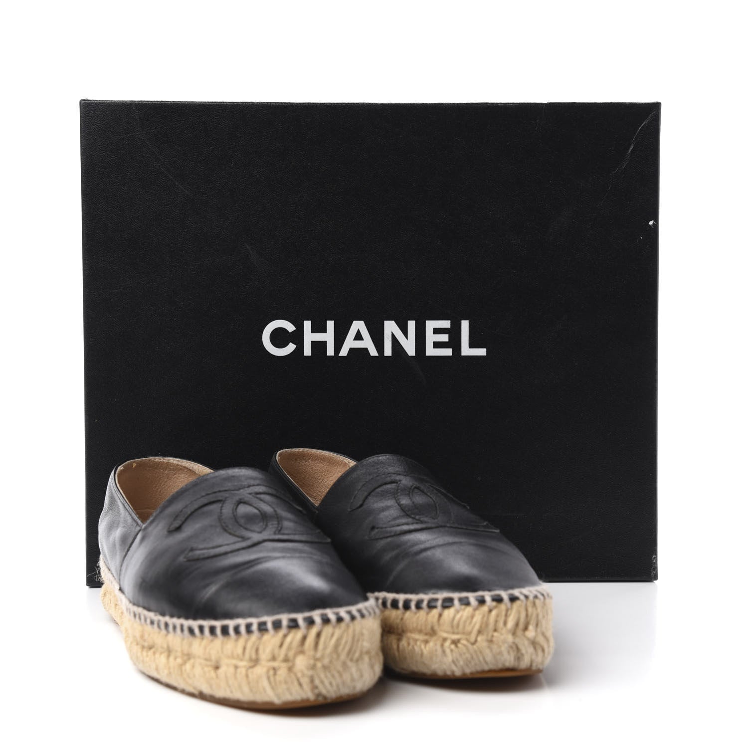 Chanel Lambskin CC Espadrilles 36 Black 11 of 11