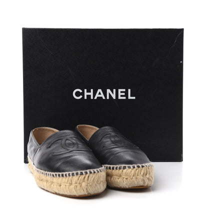 Chanel Lambskin CC Espadrilles 36 Black 11 of 11