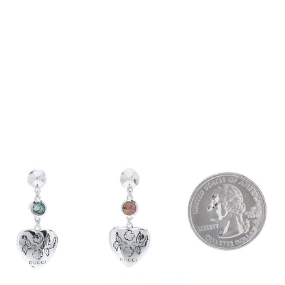 Gucci Sterling Silver Blind for Love Heart Earrings 2 of 5