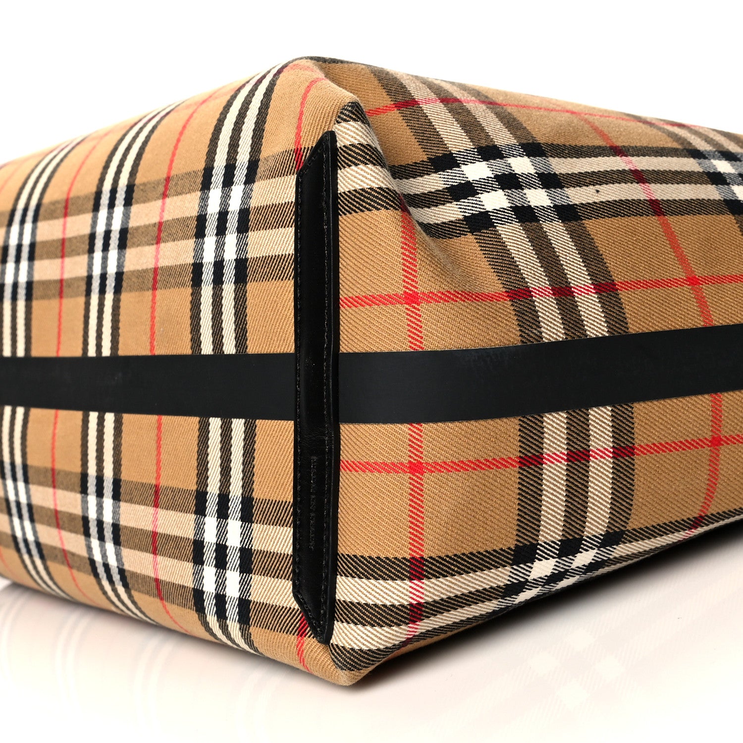 Burberry Vintage Check Medium The Giant Reversible Tote Antique Yellow Bright Red 10 of 18