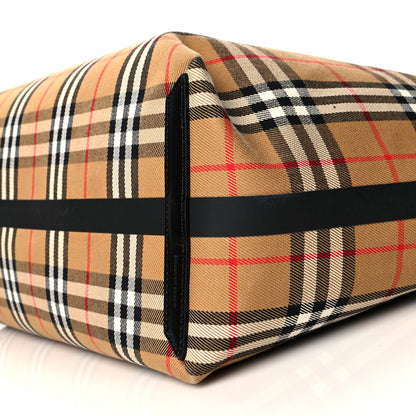 Burberry Vintage Check Medium The Giant Reversible Tote Antique Yellow Bright Red 10 of 18