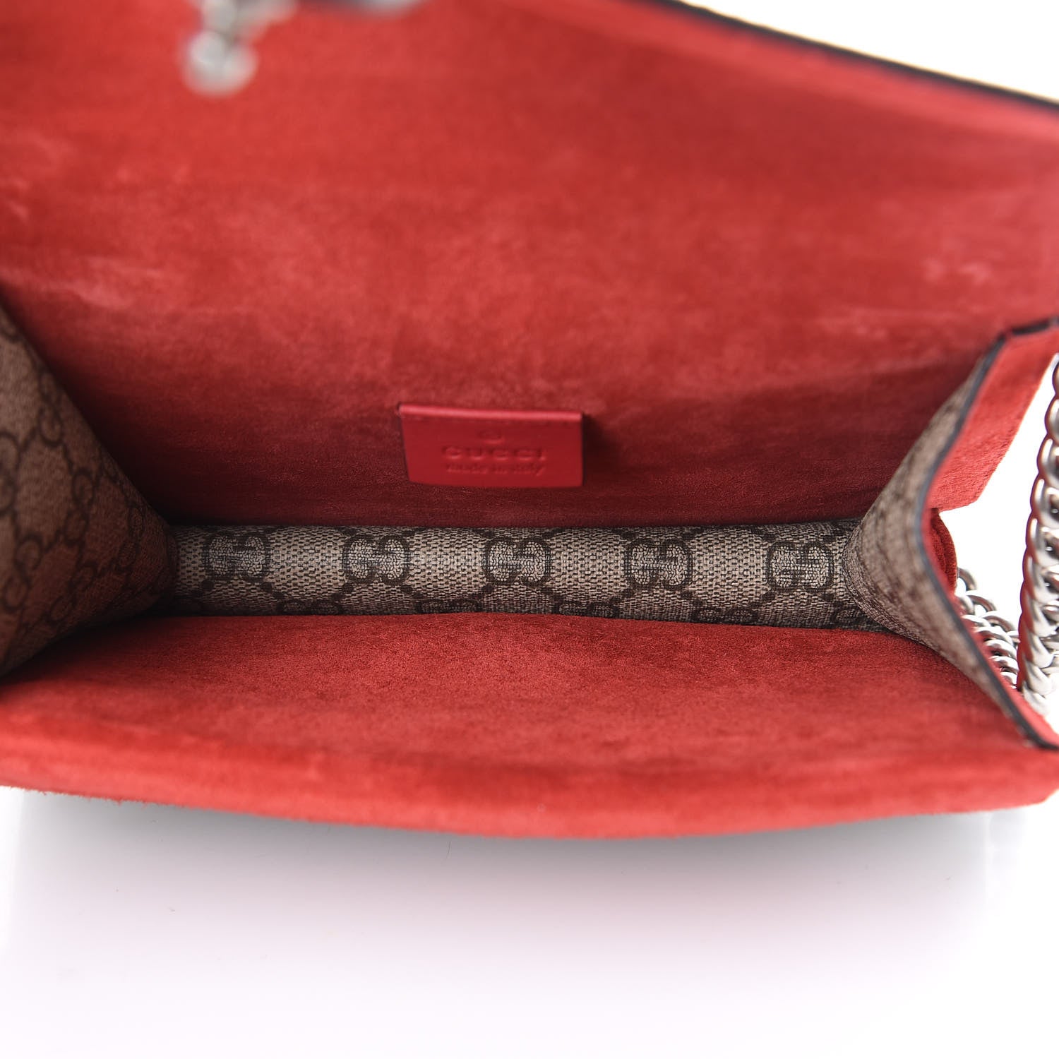 Gucci GG Supreme Monogram Mini Dionysus Shoulder Bag Hibiscus Red 4 of 12