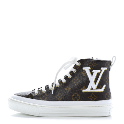 Louis Vuitton Patent Monogram Stellar Sneaker Boots 37.5 1 of 9