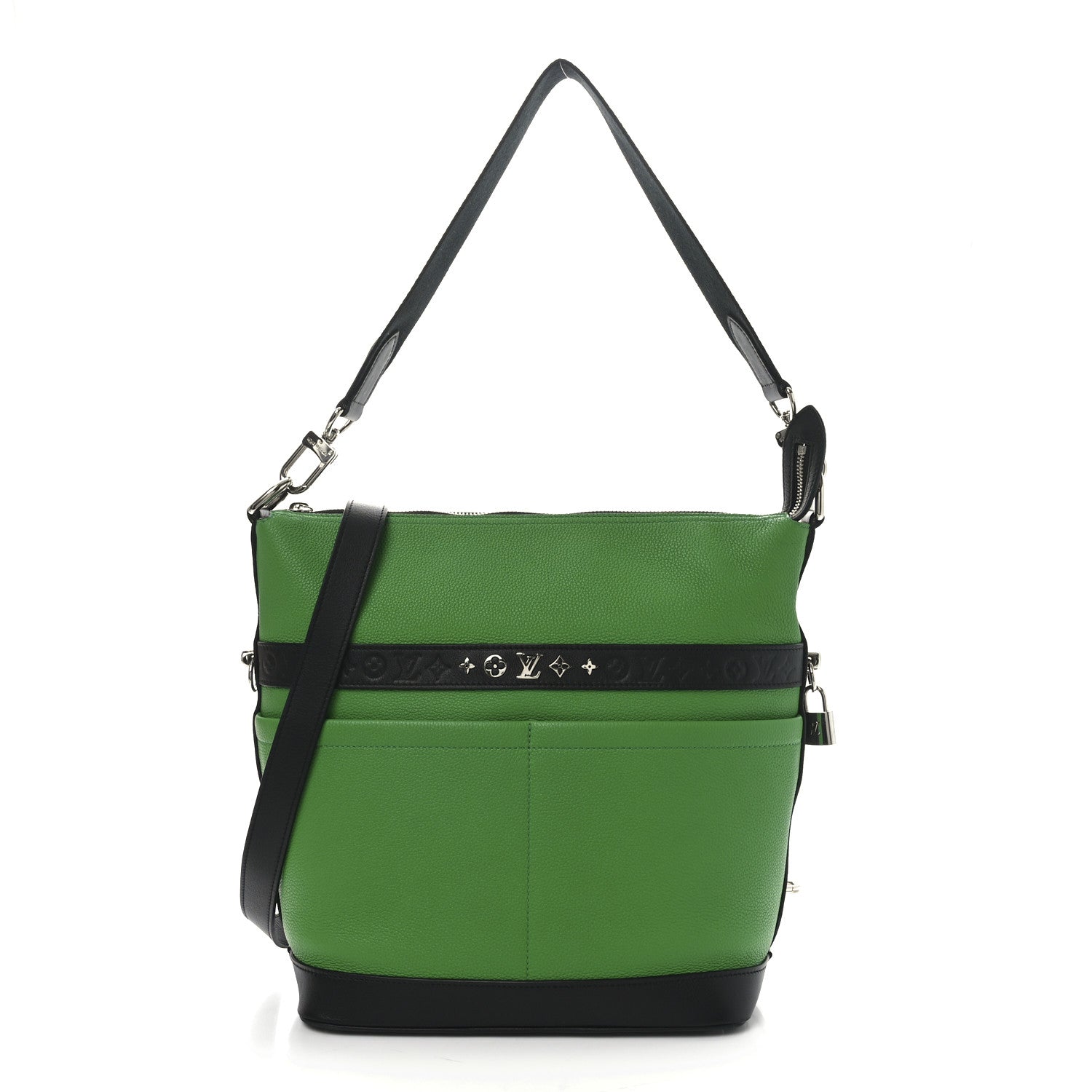 Louis Vuitton Calfskin Cruiser GM Green Black 1 of 9