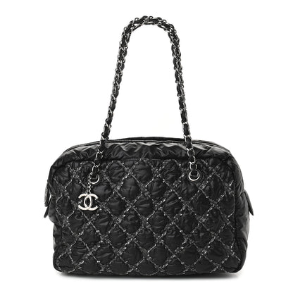 Chanel Nylon Quilted Tweed Stitch Bubble Camera Case Black 1 of 10