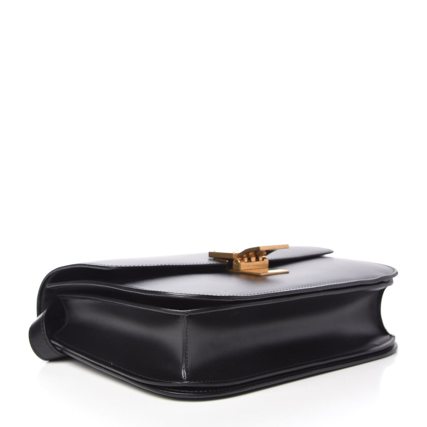 Box Calfskin Medium Classic Box Flap Bag Black