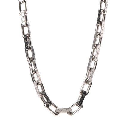 Louis Vuitton Monogram Chain Necklace Silver 1 of 4
