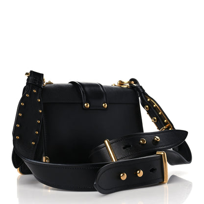 Prada City Calf Saffiano Mini Cahier Bag Black 3 of 8