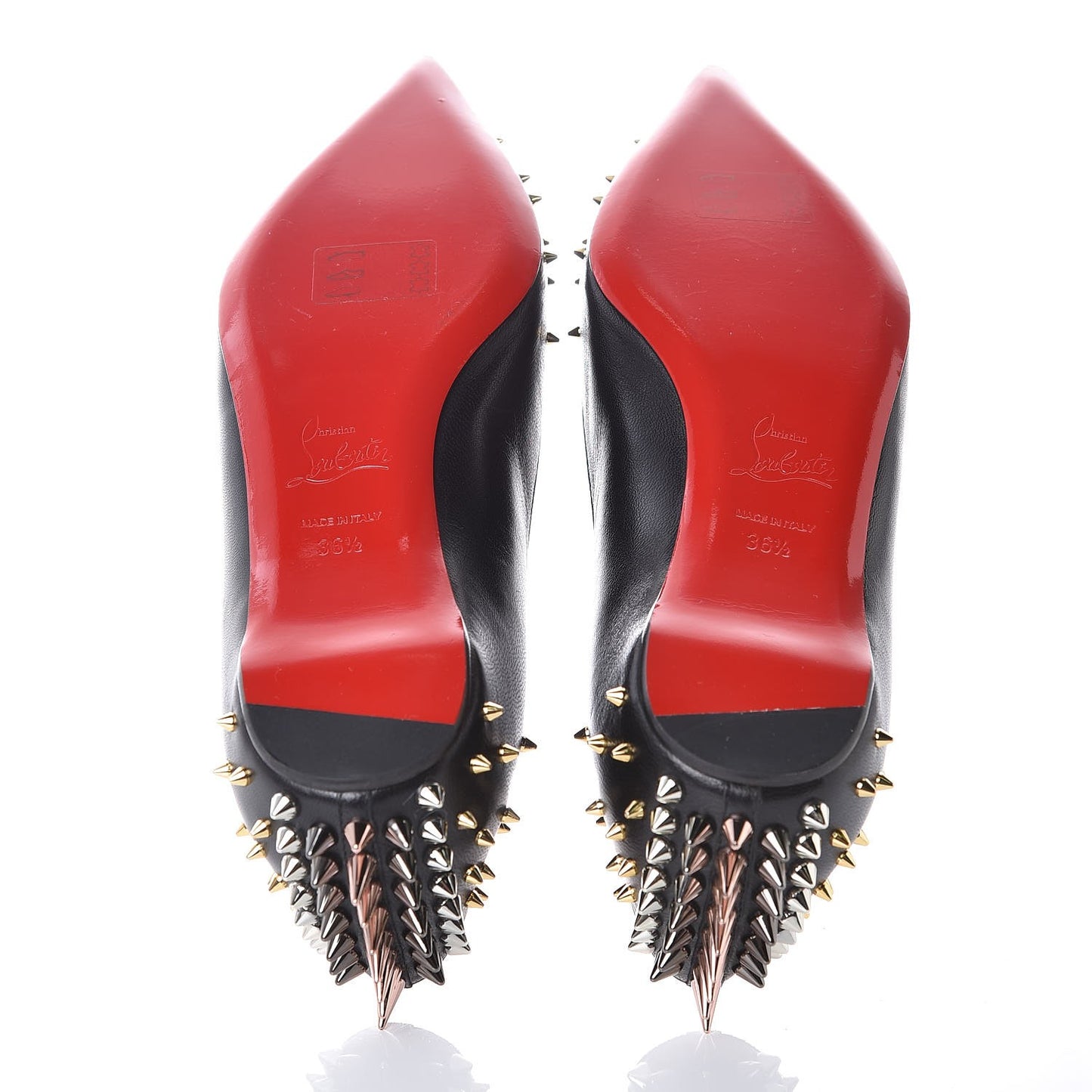 Nappa Goldoflat Spikes Flats 36.5 Black