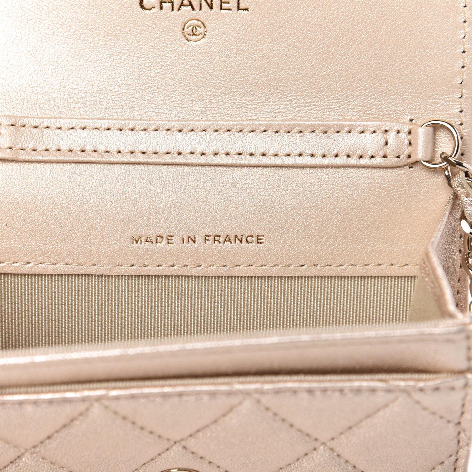 Chanel Metallic Lambskin Quilted Belt Bag Gold 7 of 8