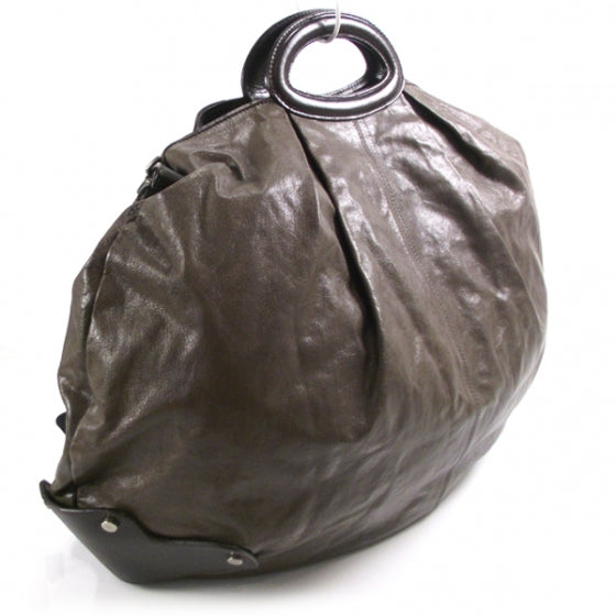 MARNILeatherBalloonMessengerBrown
