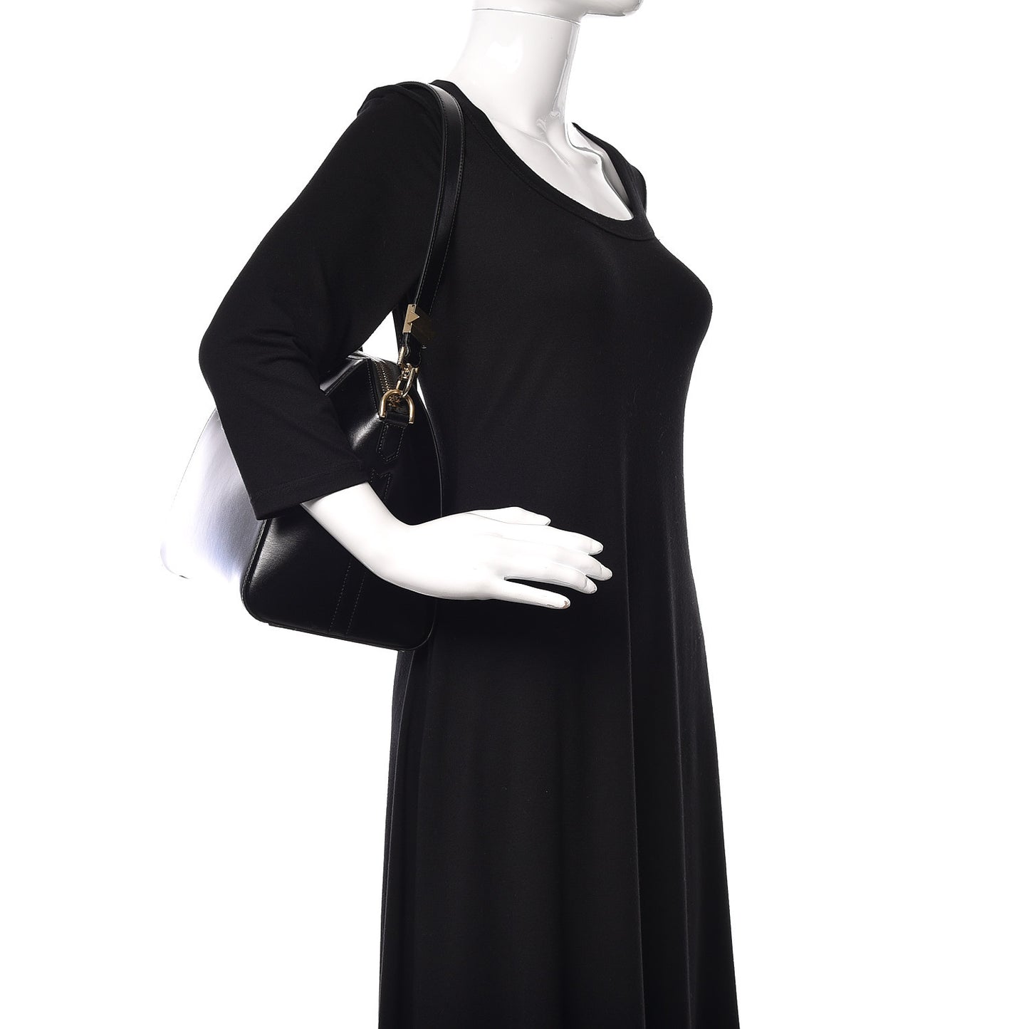 Shiny Lord Calfskin Small Antigona Black