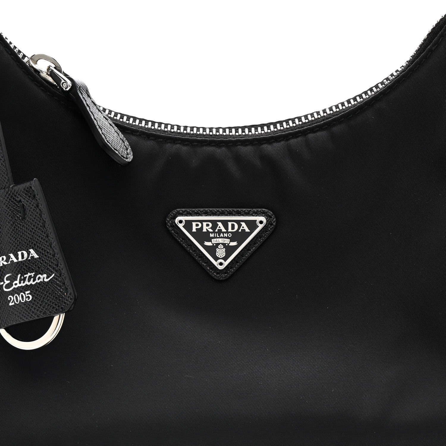 Prada Tessuto Nylon Saffiano Mini Re-Edition 2005 Bag Black 9 of 15