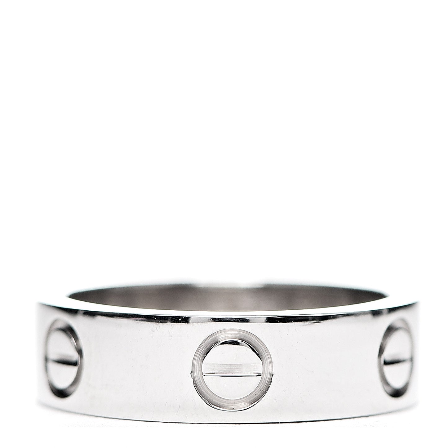 18K White Gold 5.5mm LOVE Ring 52 6