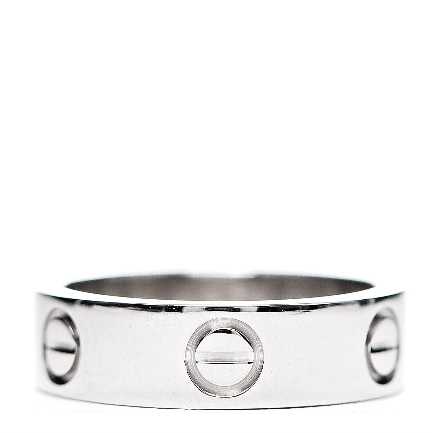 Cartier 18K White Gold 5.5mm LOVE Ring 52 6 1 of 3