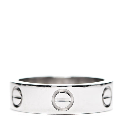 Cartier 18K White Gold 5.5mm LOVE Ring 52 6 1 of 3