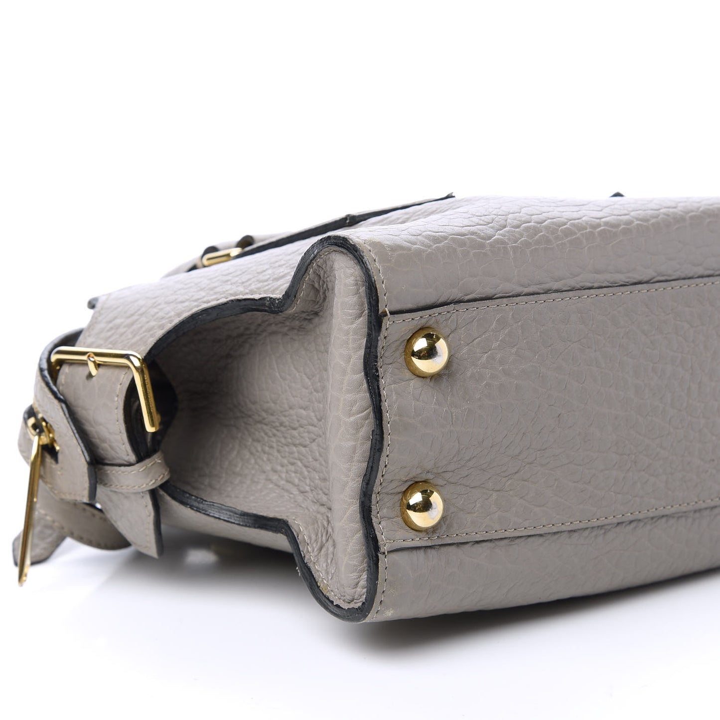 Signature Grain Small Clifton Bag Grey