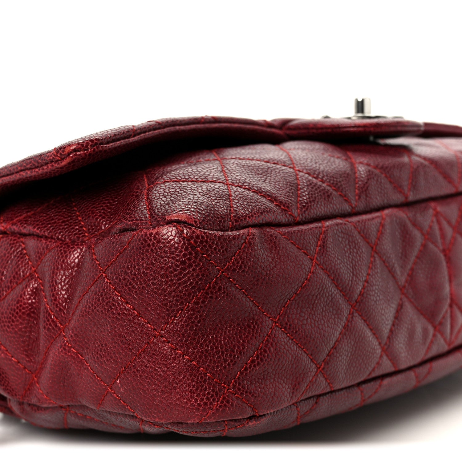Chanel Iridescent Caviar Quilted Large Chic Flap Red 10 of 12