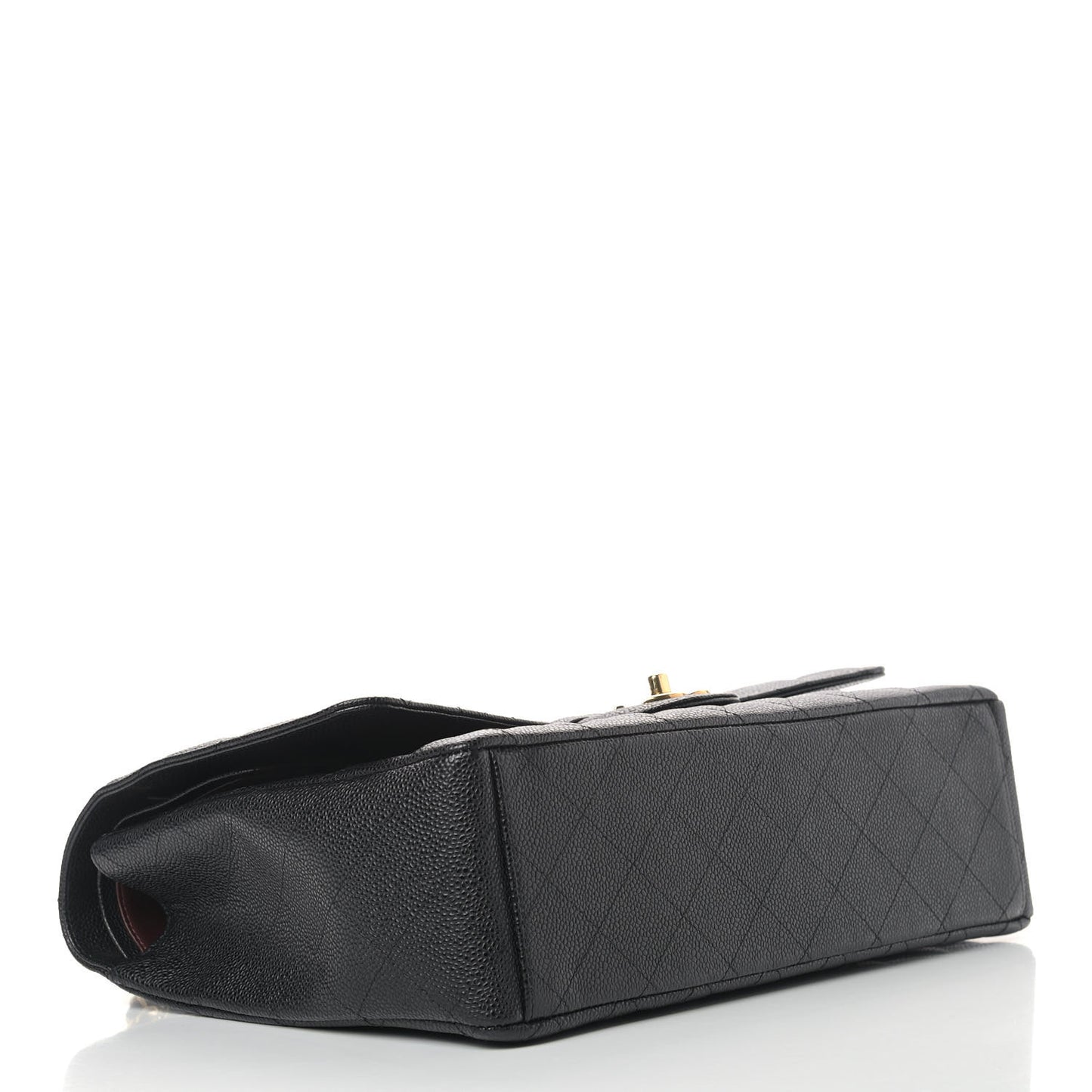 Caviar Quilted Maxi Double Flap Black