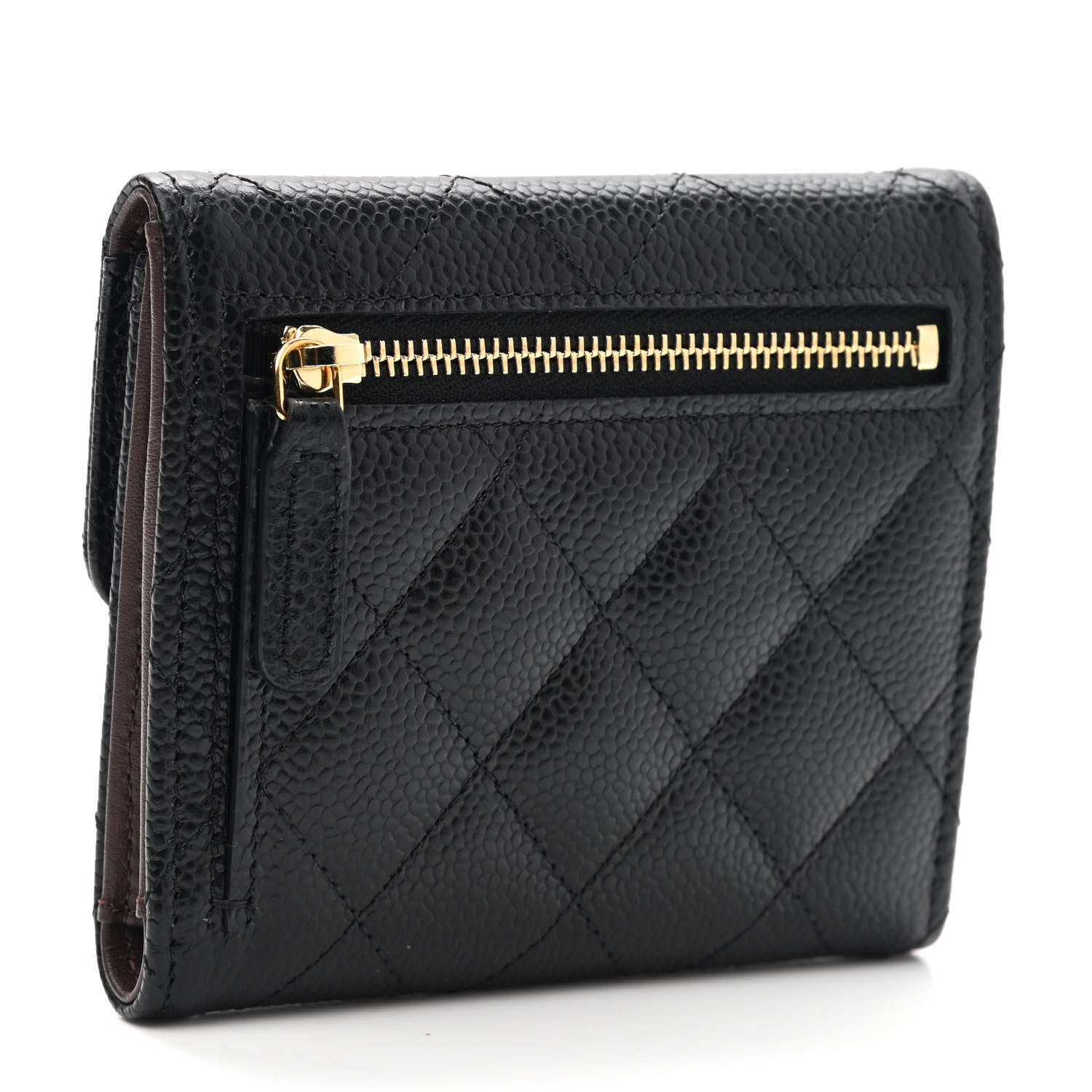 Chanel Caviar Quilted Compact Flap Wallet Black 3 of 8
