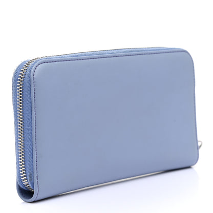 Fendi Vitello Liberty Studded Zip Around Wallet Azzurro Sky Multicolor 3 of 13