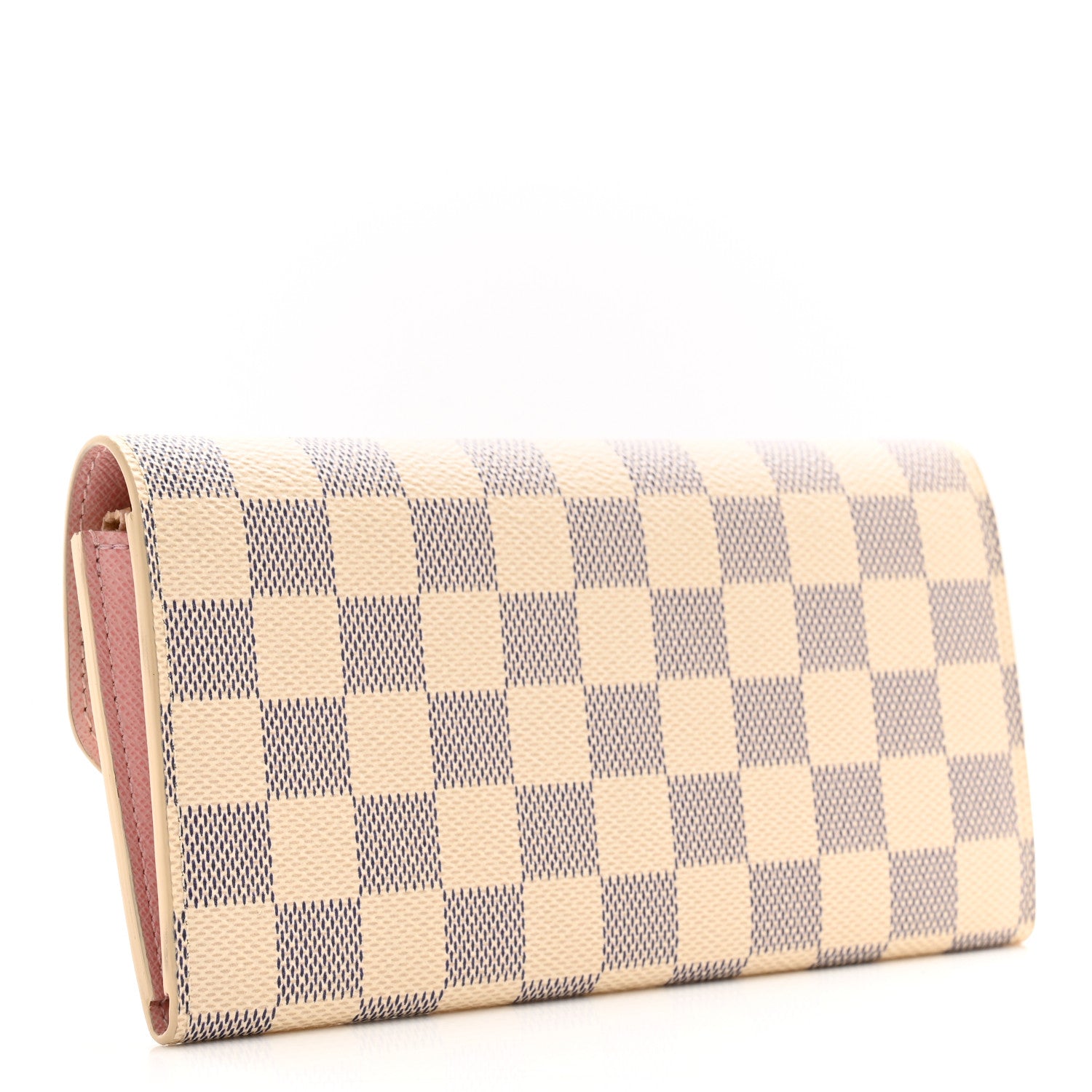 Louis Vuitton Damier Azur Emilie Wallet Rose Ballerine 3 of 11