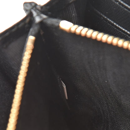 Prada Saffiano Continental Flap Wallet Black 7 of 10