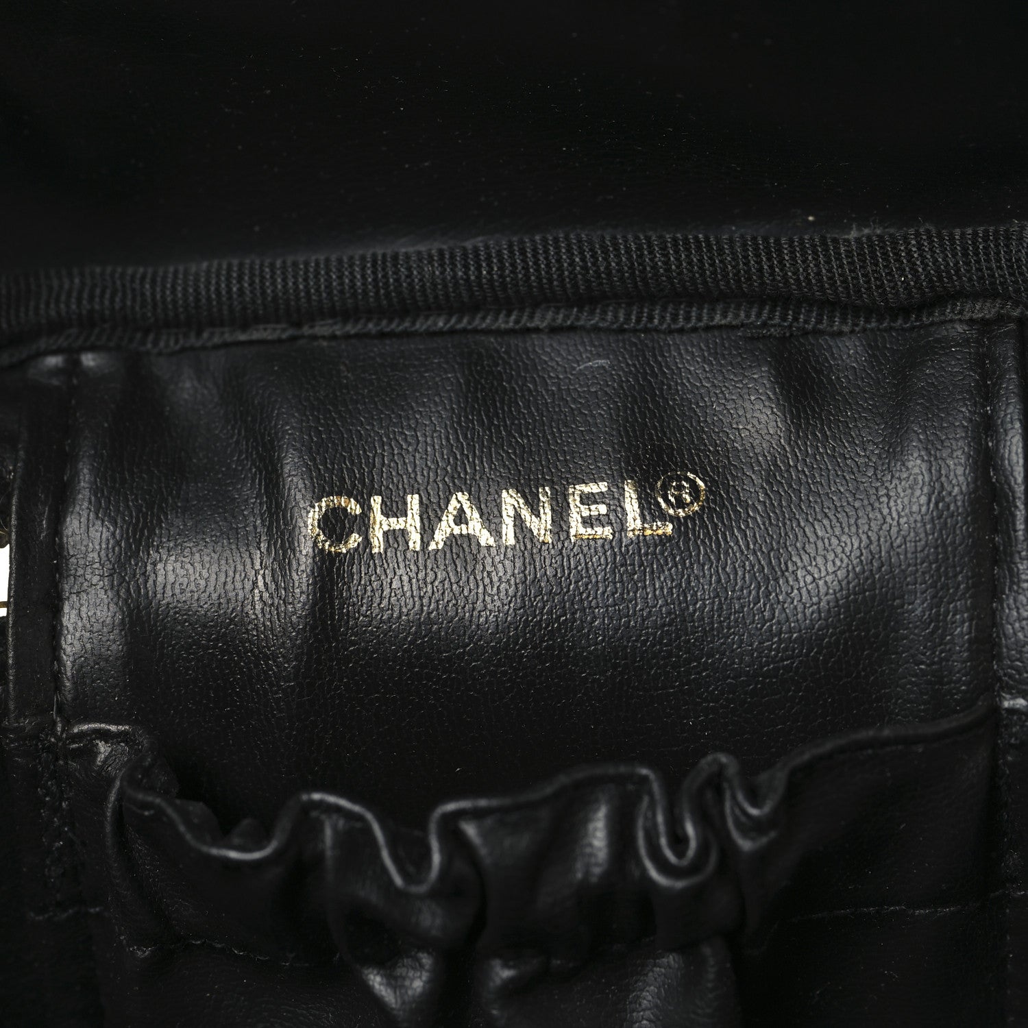 Chanel Lambskin Vanity Cosmetic Bag Black 6 of 8