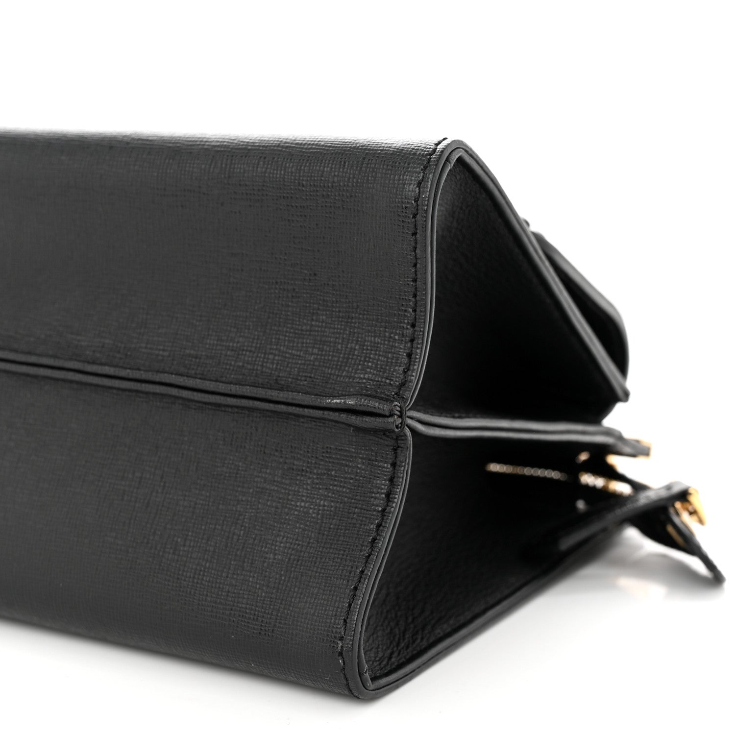 Fendi Vitello Elite Studded Monster Mini Demi Jour Shoulder Bag Black 10 of 12
