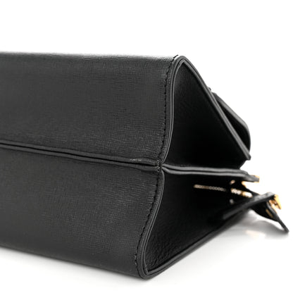 Fendi Vitello Elite Studded Monster Mini Demi Jour Shoulder Bag Black 10 of 12