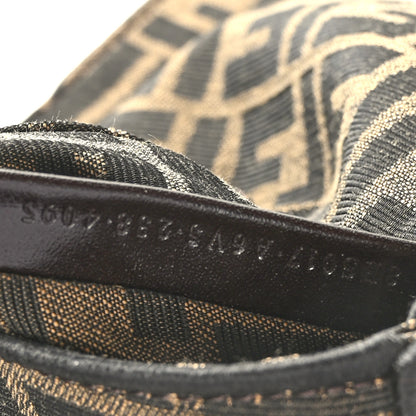 Fendi Fabric Jacquard FF 1974 Mini Baguette Tobacco Moro Black 7 of 9