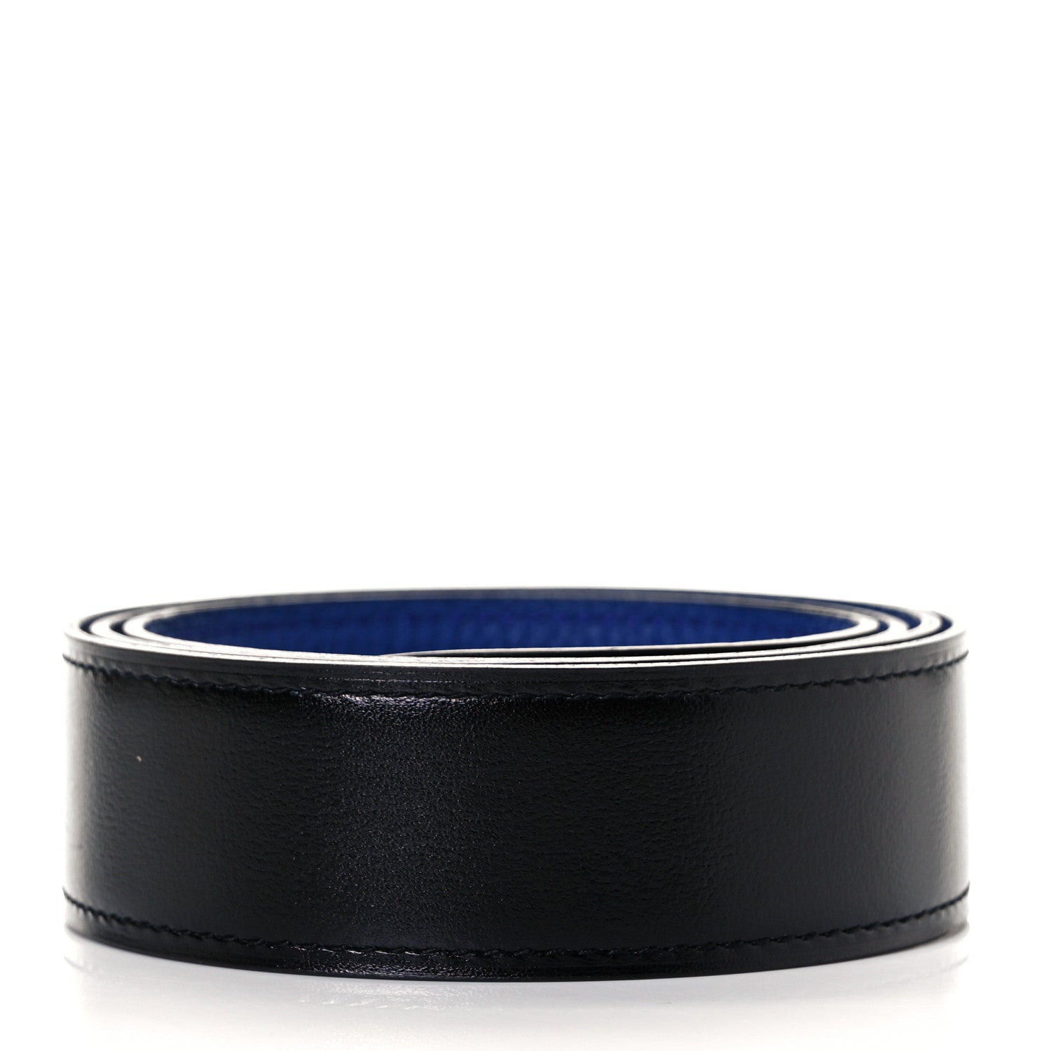 Hermes Swift Togo 32mm Belt Strap 90 Black Bleu Electrique 2 of 4