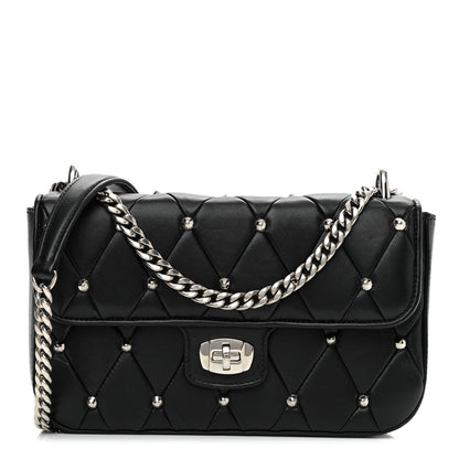 Miu Miu Pattina Nappa Crystal Studded Flap Bag Black 1 of 8