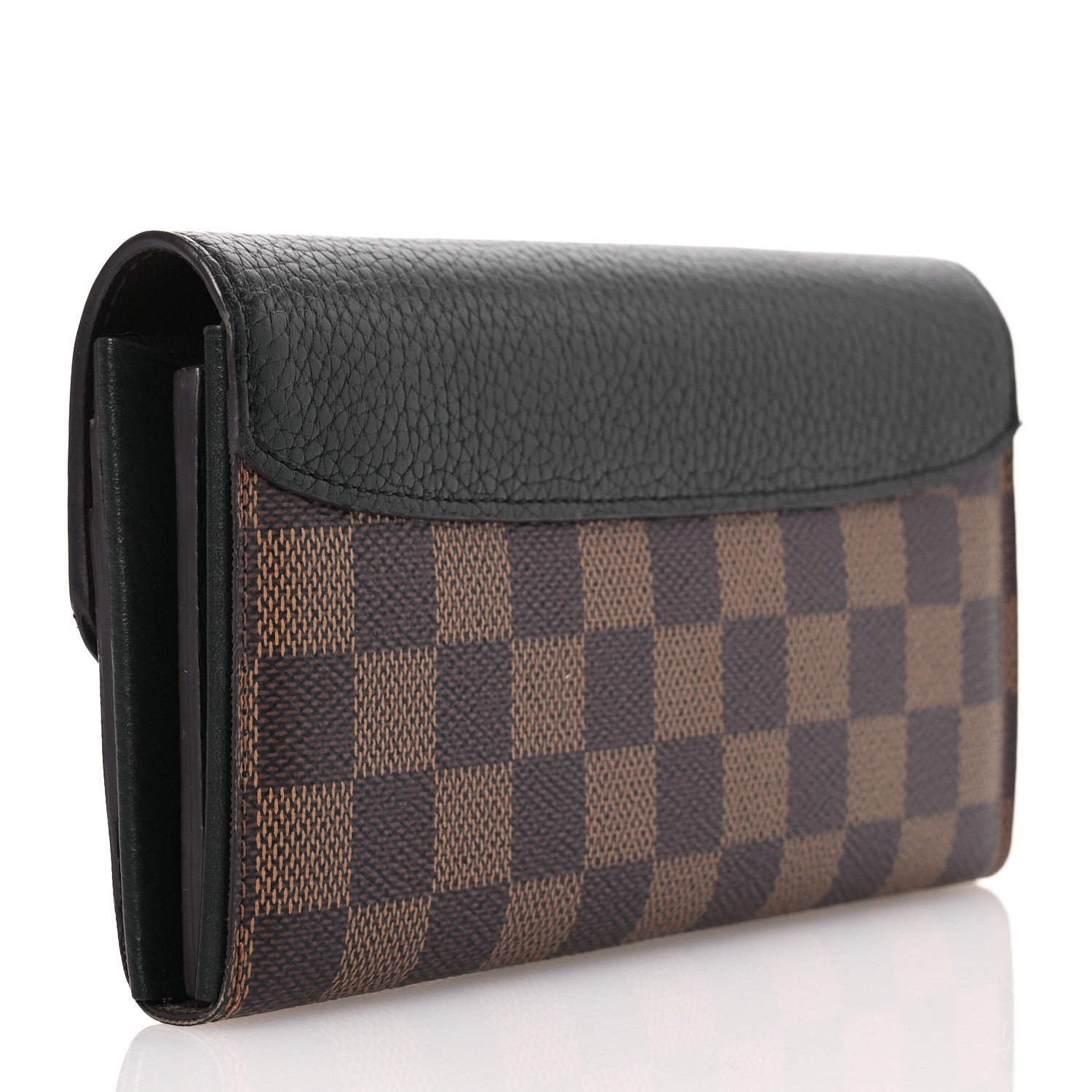 Louis Vuitton Damier Ebene Normandy Wallet Black 3 of 11