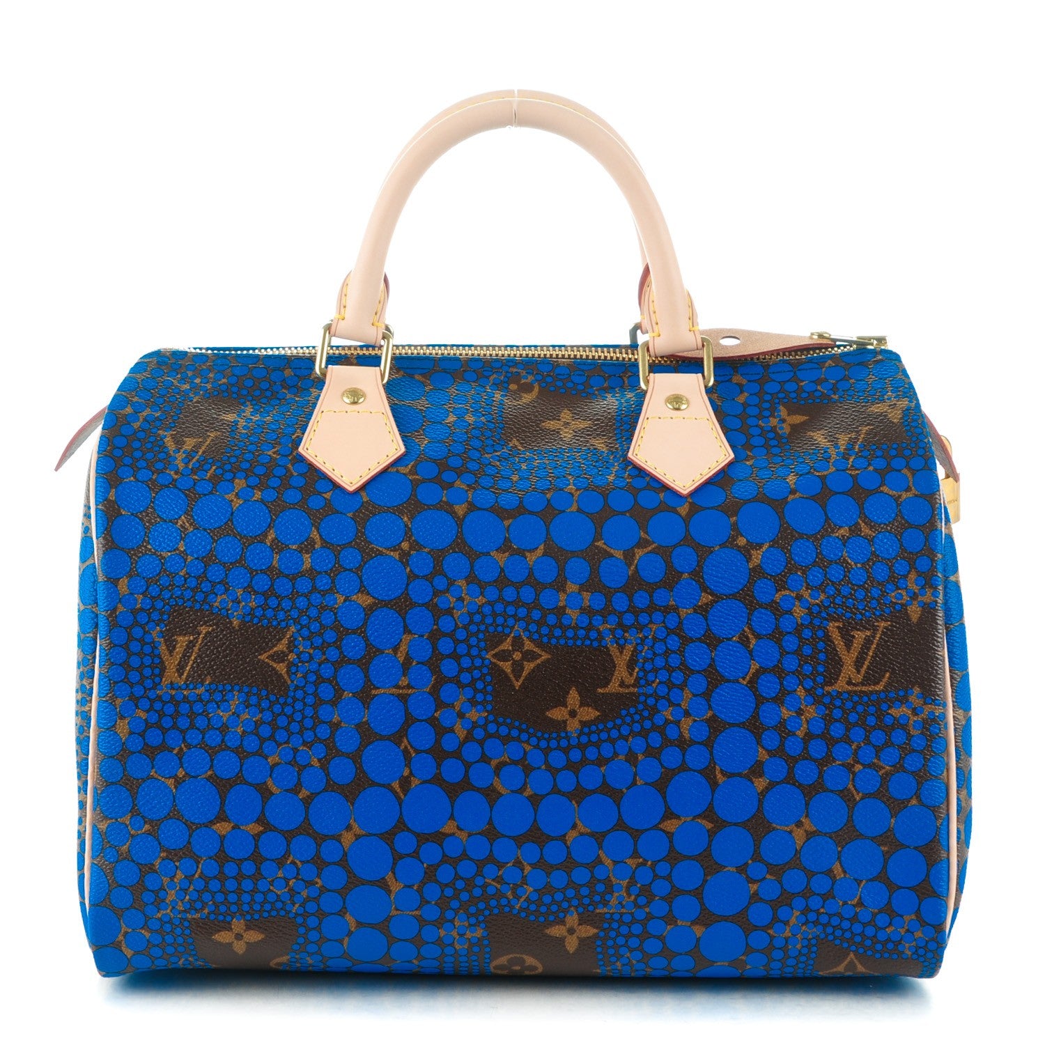Louis Vuitton Monogram Kusama Town Speedy 30 Blue 1 of 7
