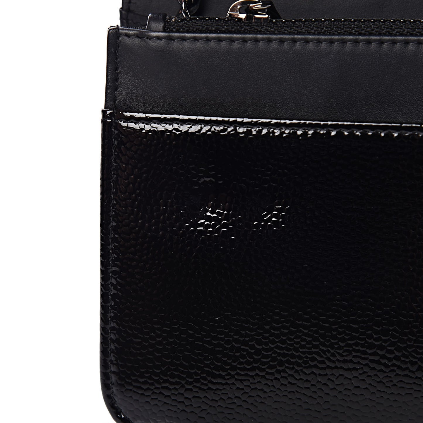 Patent Caviar Timeless CC Wallet on Chain WOC Black