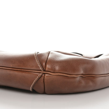 Gucci Calfskin Bamboo Horsebit Hobo Brown 8 of 9
