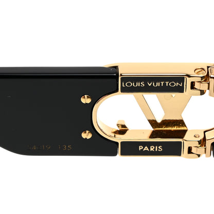 Louis Vuitton Acetate LV Link Square Sunglasses Z1478E Black 5 of 7