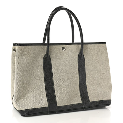 Hermes Toile Buffle Skipper Garden Party 36 MM Tote Black 2 of 11