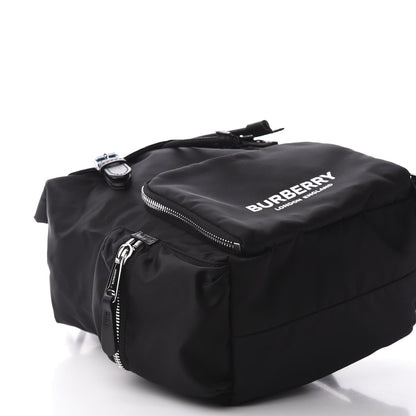 Burberry Nylon Logo Print Medium Rucksack Backpack Black 4 of 10