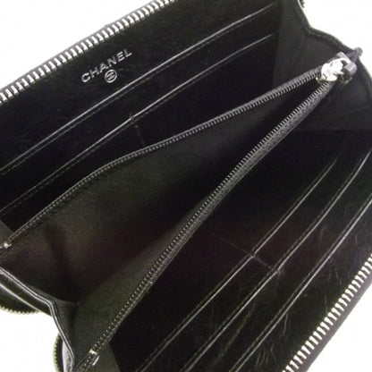 Chanel Leather Striped Reissue Wallet Metallic Black 5 of 9