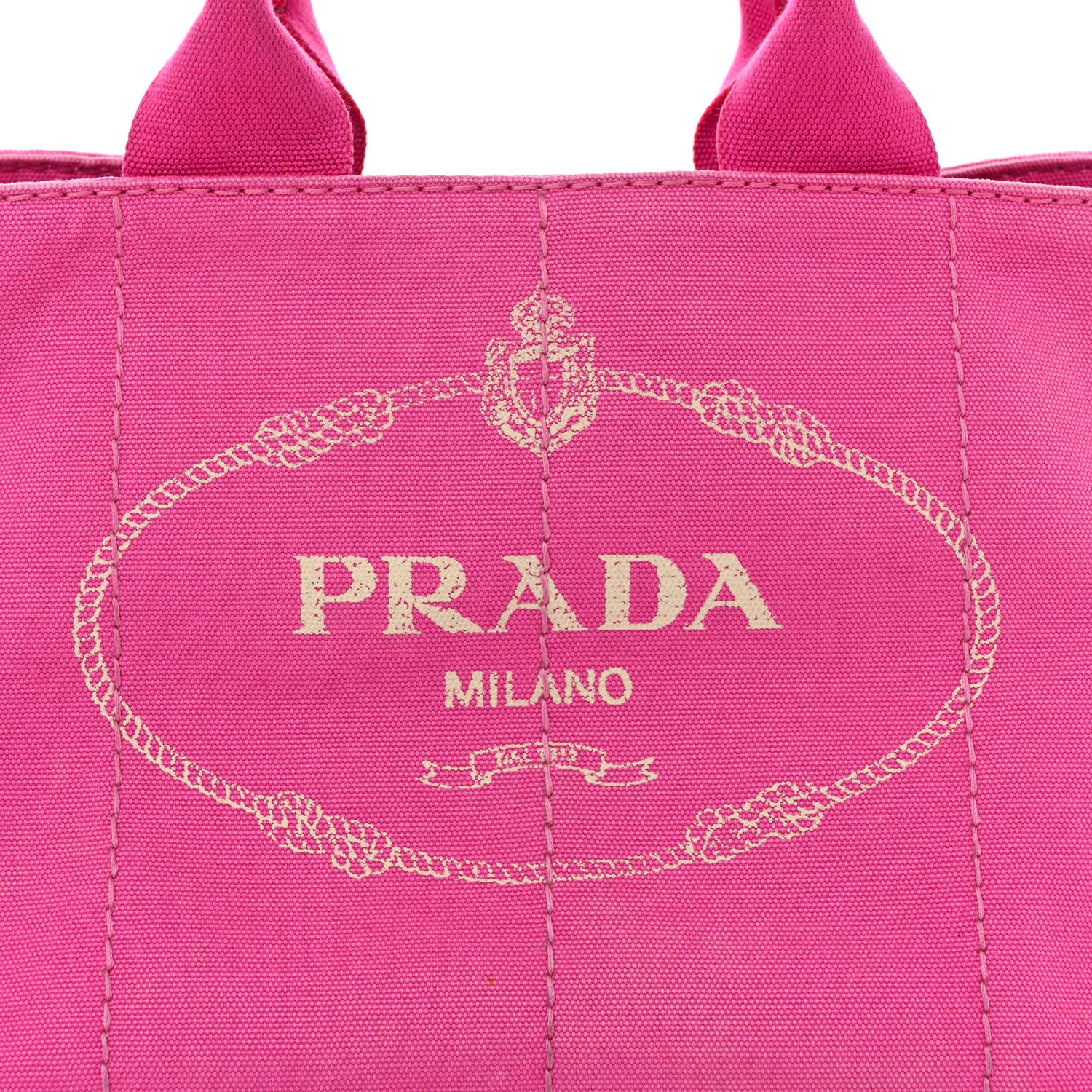 Prada Canapa Logo Shopping Tote Fuxia 9 of 12